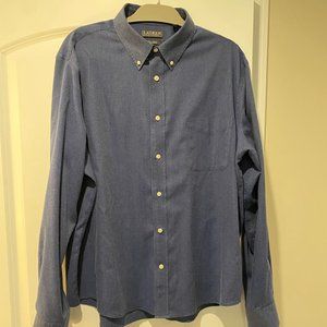 Ralph Lauren Navy Blue Button-down Dress Shirt (Relaxed Fit)